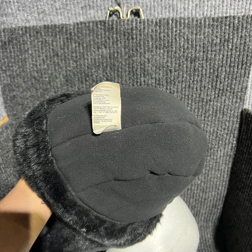 The North Face Trapper Hat Unisex OS Black Faux Fur Ear Flap Ushanka APCC F12